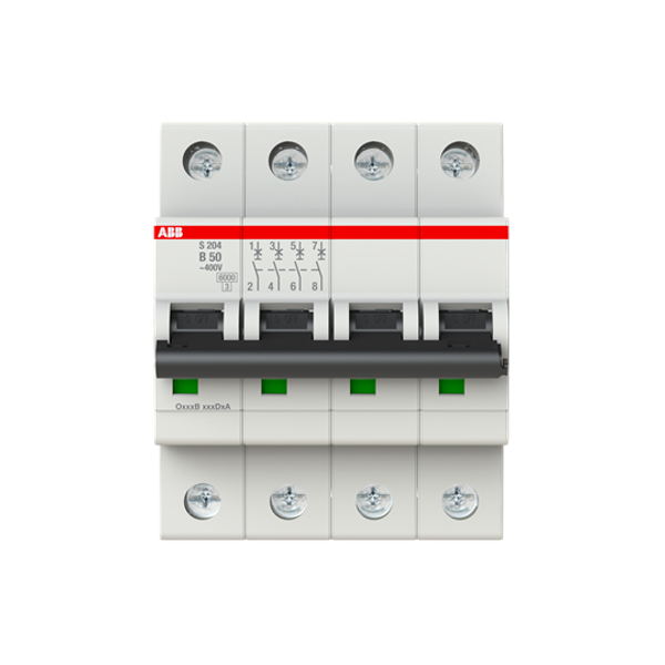 S204-B50 Miniature Circuit Breaker - 4P - B - 50 A image 5