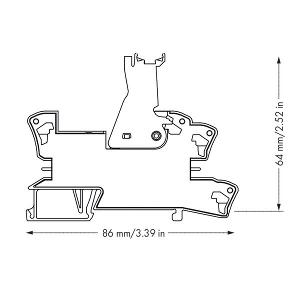 Relay socket 2 changeover contacts for 25 mm basic relays gray image 6