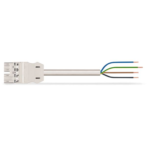 pre-assembled connecting cable;Eca;Plug/open-ended;white image 1