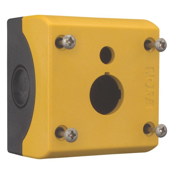 Surface mounting enclosure, 1 mounting location, yellow cover, for illuminated ring image 7