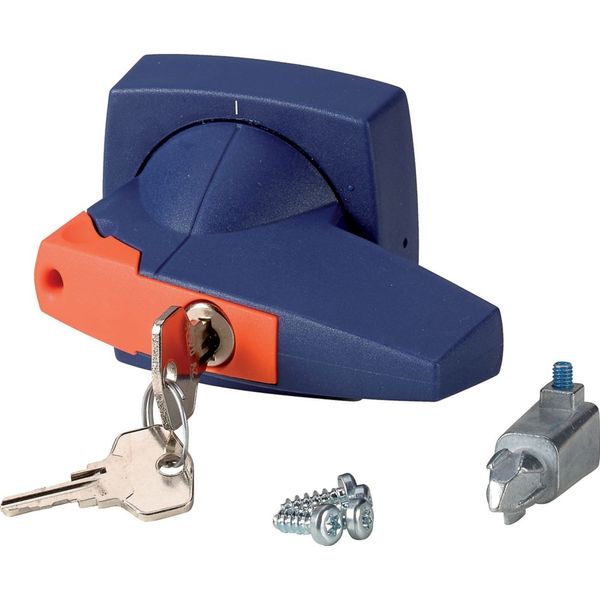 Rotary handle, 8mm, door installation, blue, cylinder lock image 4