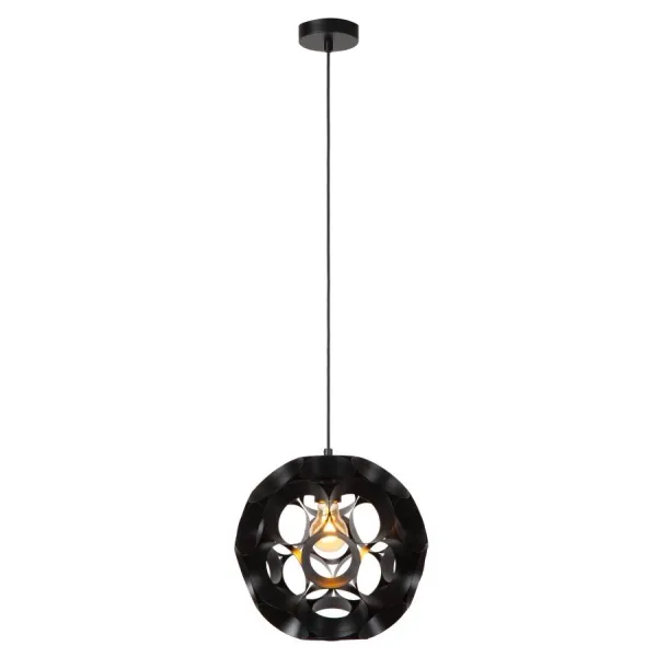 Lucide HANNELORE - Hanging lamp - Ø 30 cm - 1xE27 - Black image 1