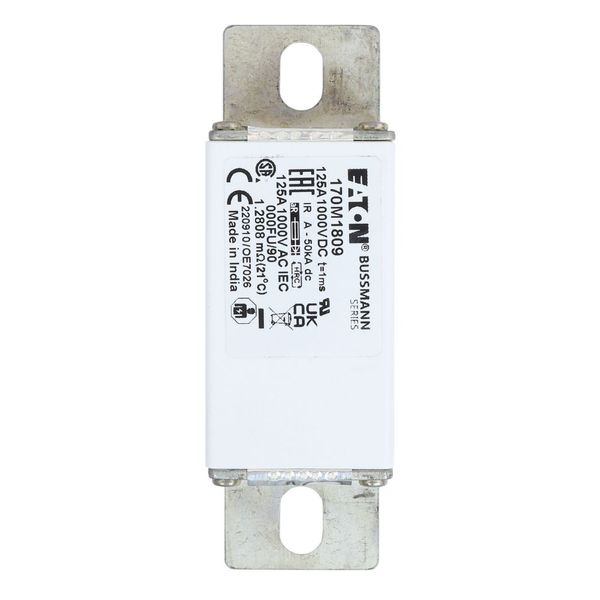 Fuse-link, high speed, 125 A, DC 1000 V, size 000, 24 x 36 x 115 mm, aR, IEC image 4