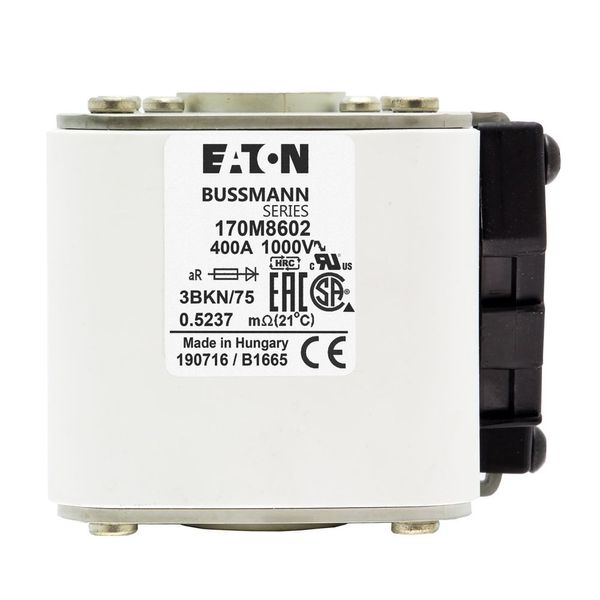 FUSE 400A 1000V 3BKN/75 AR UR image 14