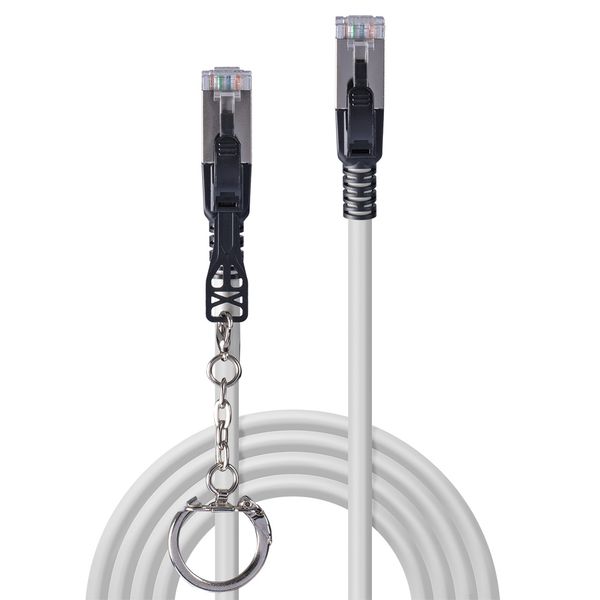 15m Cat.6A S/FTP LSZH Network Security Cable, Grey RJ45, M/M, 500MHz, Copper image 2