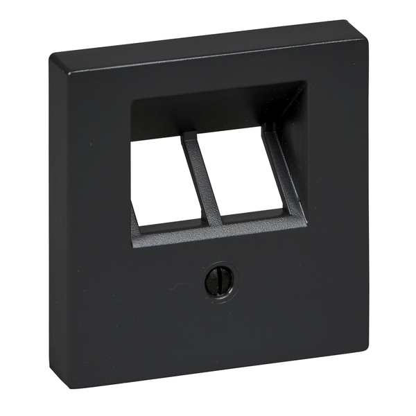 Central plate for RJ45 insert, 2-gang, anthracite, System M image 4