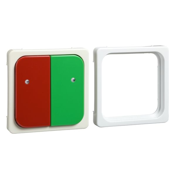 ELSO MEDIOPT care - central plate for call/cancel switch - 2 rocker - red/green image 3