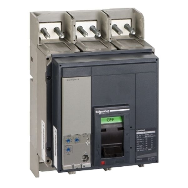 circuit breaker ComPact NS1600N, 50 kA at 415 VAC, Micrologic 2.0 trip unit, 1600 A, fixed,3 poles 3d image 3