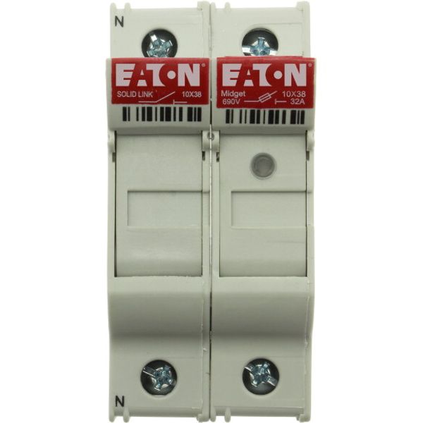 Fuse-holder, LV, 32 A, AC 690 V, 10 x 38 mm, 1P+N, UL, IEC, indicating, DIN rail mount image 4