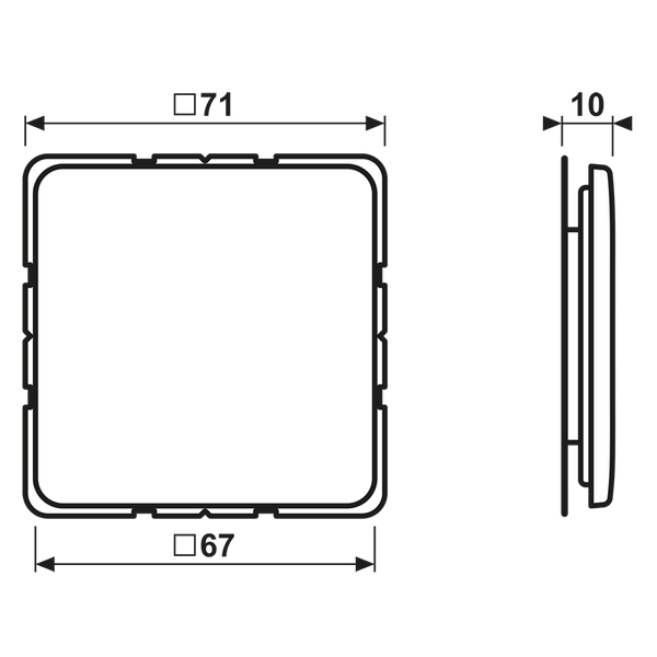 Blank centre plate (snap-on fixing) 594-0 image 6