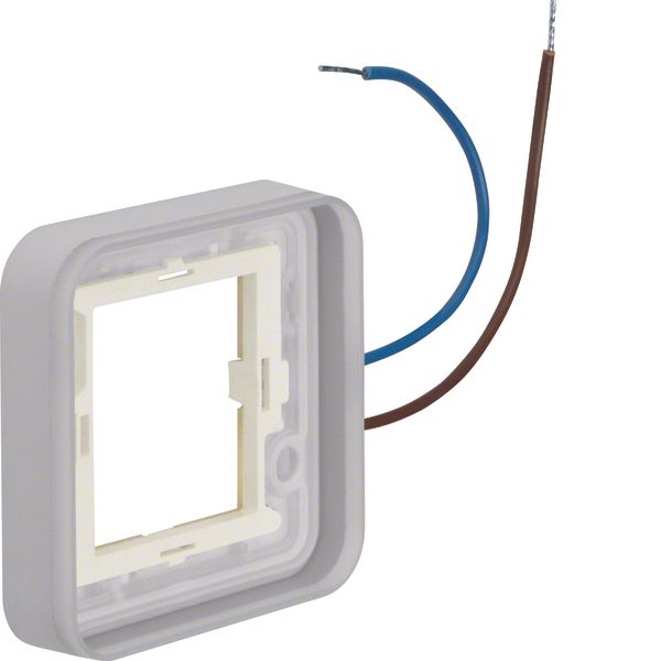 Frame 1gang, can be illuminated 12 ... 24 V, f. housings surface-mtd,  image 1