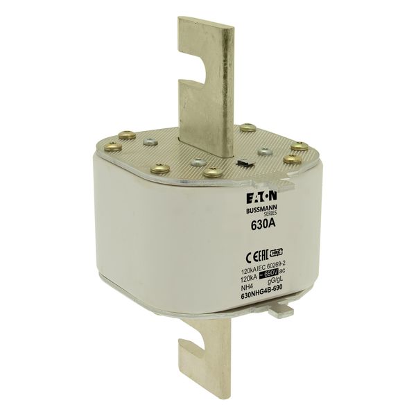 Fuse-link, LV, 630 A, AC 690 V, NH4, gL/gG, IEC, single indicator, live gripping lugs image 10