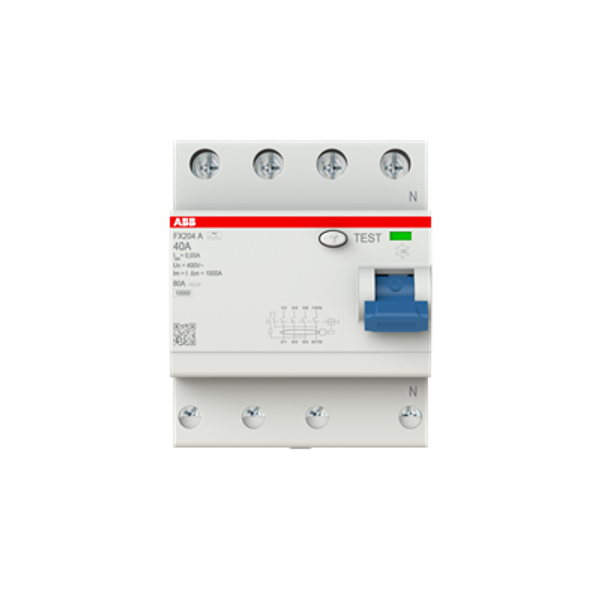 FX204 A-40/0.03 Residual Current Circuit Breaker 4P Type A 30 mA image 1