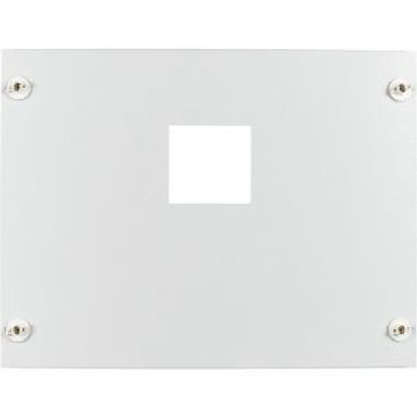 Mounting plate + front plate for HxW=200x800mm, NZM1, horizontal, with rotary door handle, white image 2