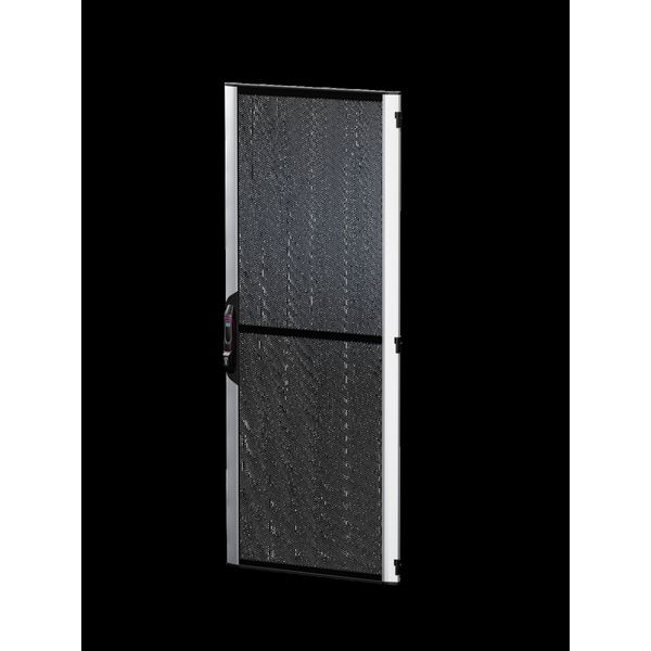 Aluminium/sheet steel door, vented for VX IT, 800x2000 mm, RAL 9005 image 2