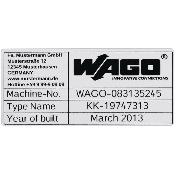 Type labels 99 x 44 mm silver-colored image 2