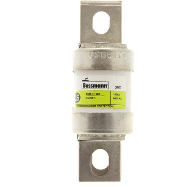 Fuse-link, high speed, 175 A, AC 660 V, DC 350 V, BS88, 78 x 107 mm, aR, BS image 2