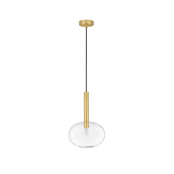 Sandy Gold Metal   & Clear Glass  LED G9 1x5 Watt 230 Volt   IP20 Bulb Excluded  D: 24 H: 191 cm Adjustable Height image 1