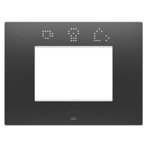 EGO SMART PLATE - IN PAINTED TECHNOPOLYMER - 3 MODULES - SATIN BLACK - CHORUSMART image 1