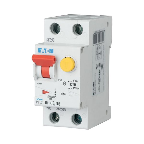 RCD/MCB combination, 10 A, 300 mA, MCB trip characteristic: C, 1p+N, RCD trip characteristic: A image 2