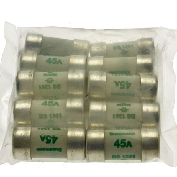 Fuse-link, low voltage, 45 A, AC 240 V, BS1361, 17 x 35 mm, BS image 1