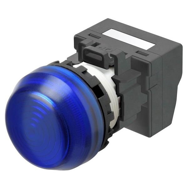 M22N Indicator, Plastic semi-spherical, Blue, Blue, 24 V, push-in term image 2