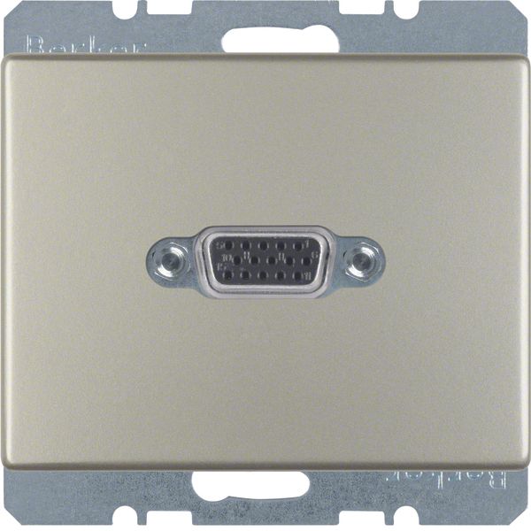 VGA soc. out., screw-in lift terminals, arsys, stainless steel matt, l image 1