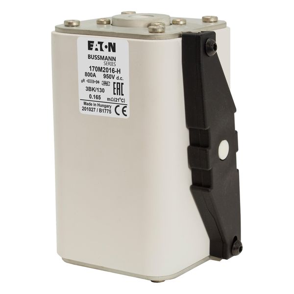 Fuse-link, high speed, 800 A, DC 900 V, size 3, 74 x 90 x 131 mm, gR, IEC, single indicator image 3