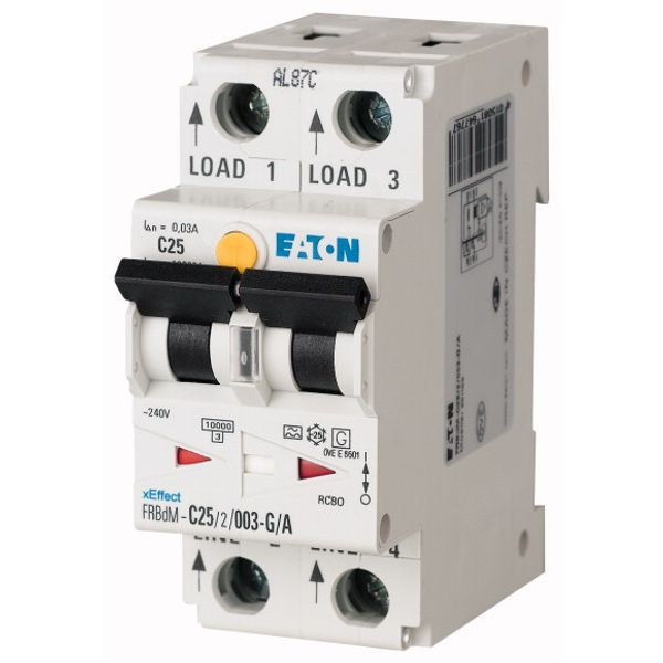 Electronic RCD/MCB combination, 10 A, 100 mA, MCB trip characteristic: B, 2p, RCD trip characteristic: A image 1