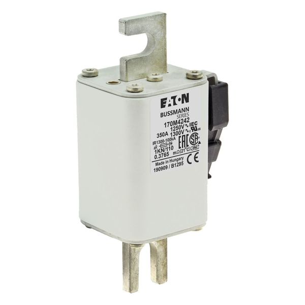 Fuse-link, high speed, 350 A, AC 1250 V, size 1, 53 x 69 x 138 mm, aR, DIN, IEC, single indicator image 10