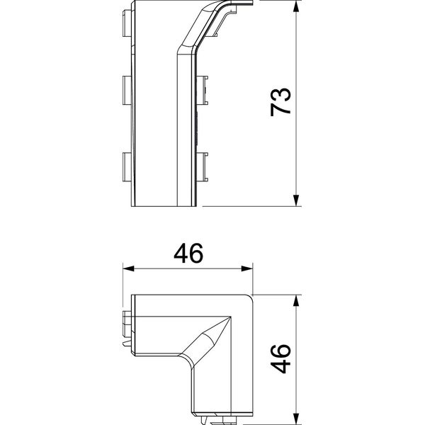 SL IE2070 lgr Internal corner SL 20x70 7035 image 2