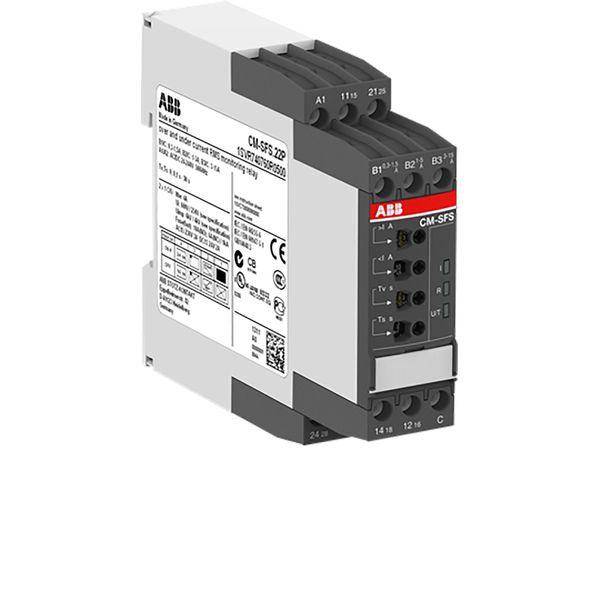 CM-SFS.21S Current monitoring relay 2c/o, B-C=3mA-1A RMS, 24-240VAC/DC image 1