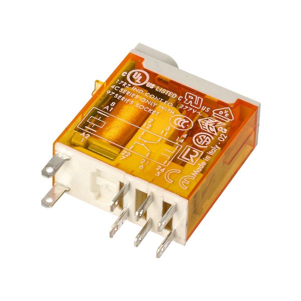 Mini.ind.relays 2CO 8A/230 VAC/Agni+Au/Test button/LED/Mech.ind. (46.52.8.230.5054) image 3