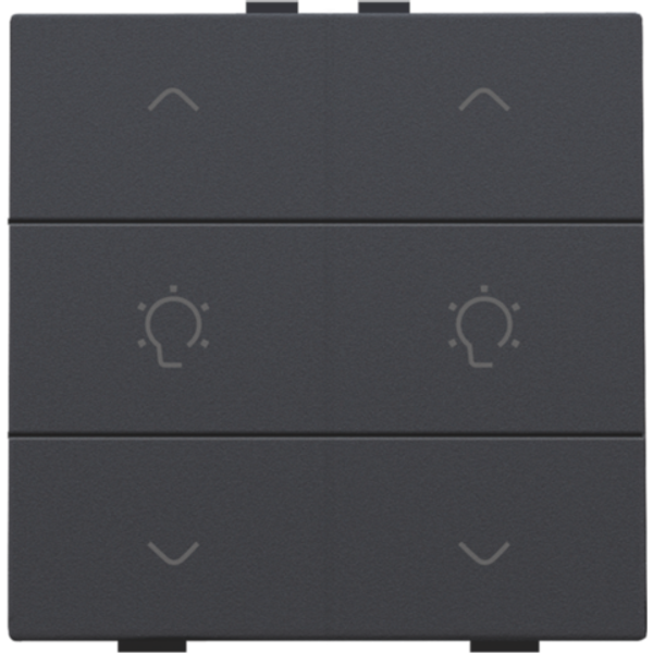 Double dimming control for Niko Home Control, anthracite coated image 1