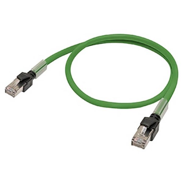 Ethernet patch cable, S/FTP, Cat.5, PUR (Green), 0.5 m image 1