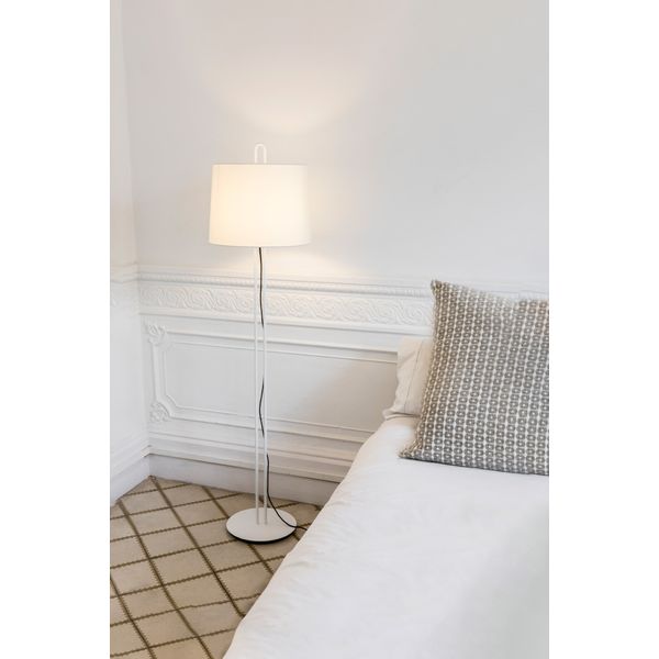 MONTREAL WHITE FLOOR LAMP WHITE LAMPSHADE image 2