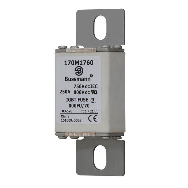 Fuse-link, high speed, 250 A, DC 750 V, size 000, 24 x 36 x 96 mm, aR, IEC, UL image 6