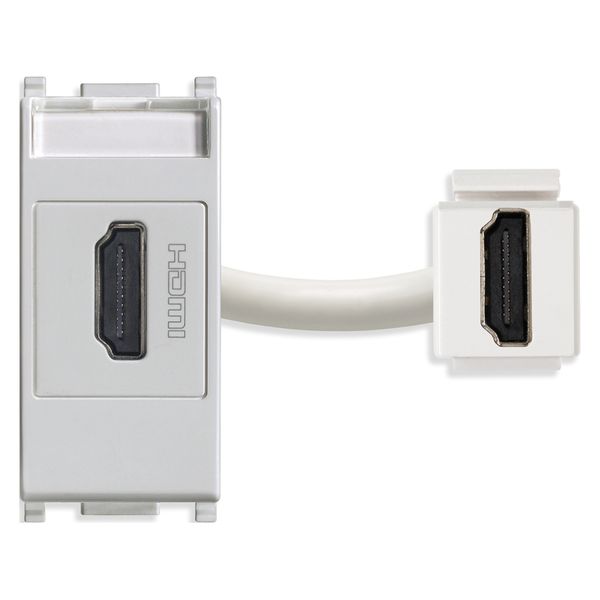 HDMI socket connector Silver image 1