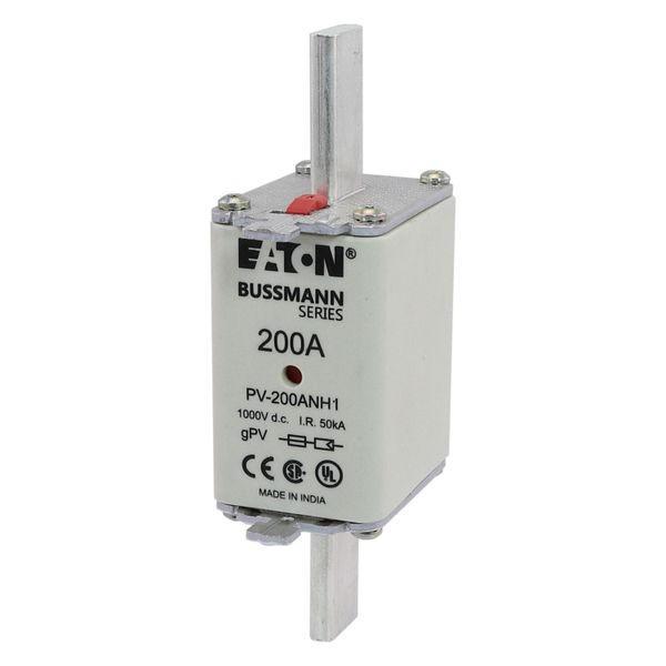 Fuse-link, high speed, 200 A, DC 1000 V, NH1, gPV, UL PV, UL, IEC, dual indicator image 6