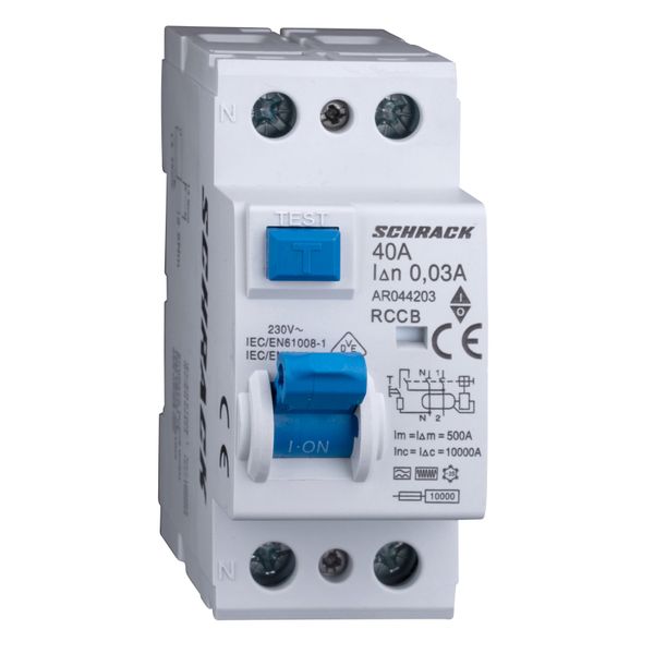 Residual Current Circuit Breaker 10kA, 40A, 2-pole, 30mA, F image 8