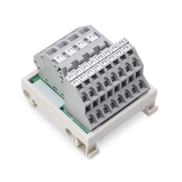 830-800/000-305 Potential distribution module; 2 potentials; with 2 input clamping points each image 1