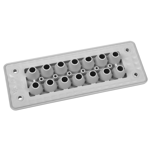 MH24 F20-1 IP66 RAL7035 grey cable entry plate UL94 V-0 image 1