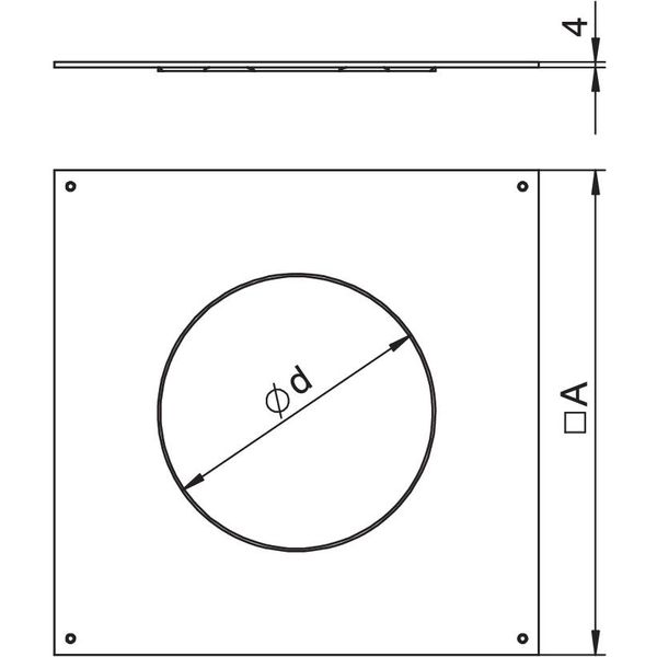 DUG 350-3 R4 Mounting lid 350-2/3 for R4 383x383x4 image 2