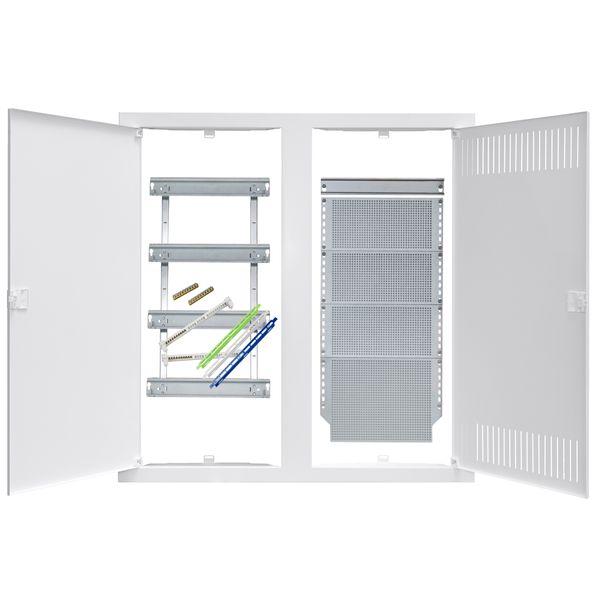 Media combi-enclosure frame and doors, horizontal 4-rows image 1