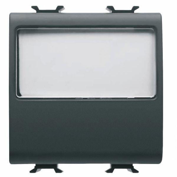 PUSH-BUTTON WITH ILLUMINATED NAME PLATE 250V ac - NO 10A - 2 MODULES - SATIN BLACK - CHORUSMART image 2