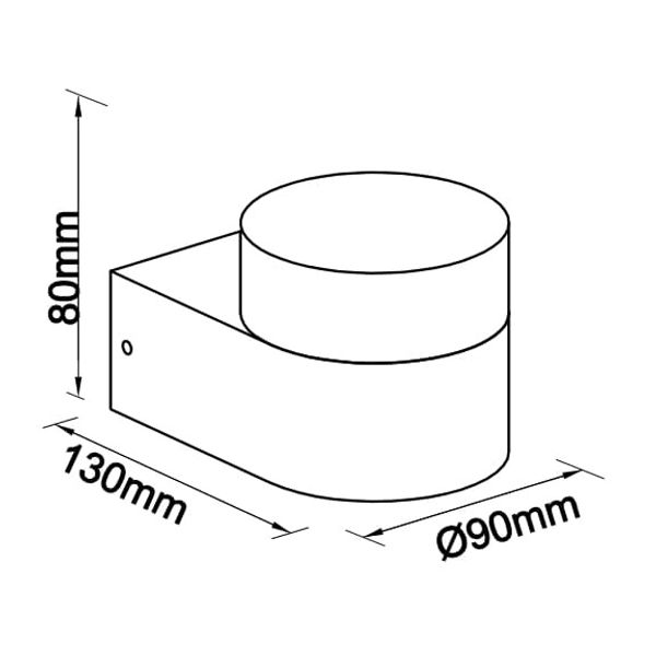 Zelda LED Medium High Up 11W 650lm 3000K IP54 anthracite image 11