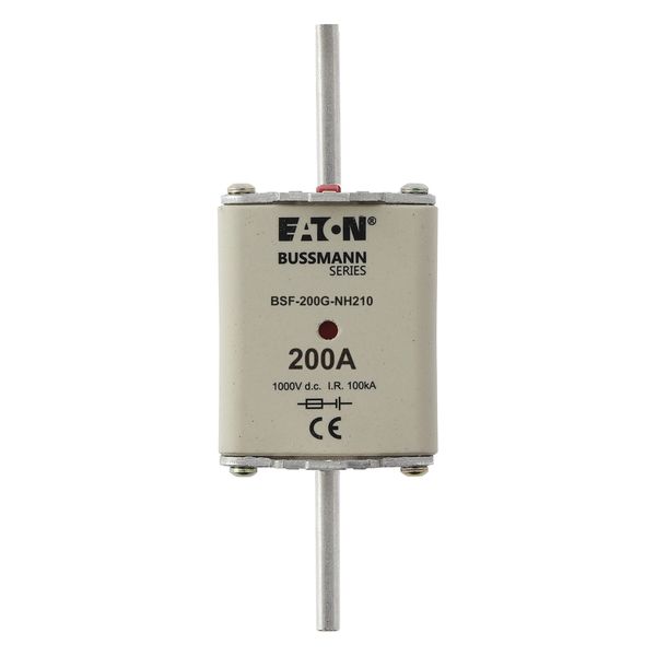 Fuse-link, high speed, 200 A, DC 1000 V, NH2, 54 x 61 x 150 mm, gBat, IEC, blade connection image 19