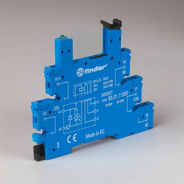 Screw socket blue 220...240VAC for 35mm.rail, 34.51/81 (93.01.8.240) image 3