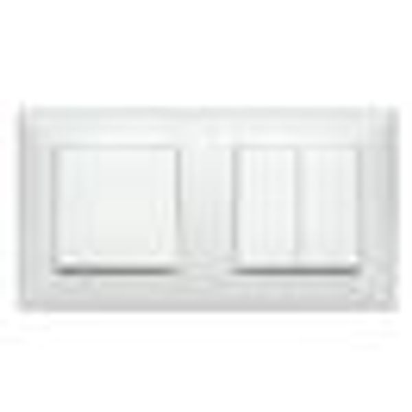 Set on/off switch, series switch with 2gang frame, white image 3