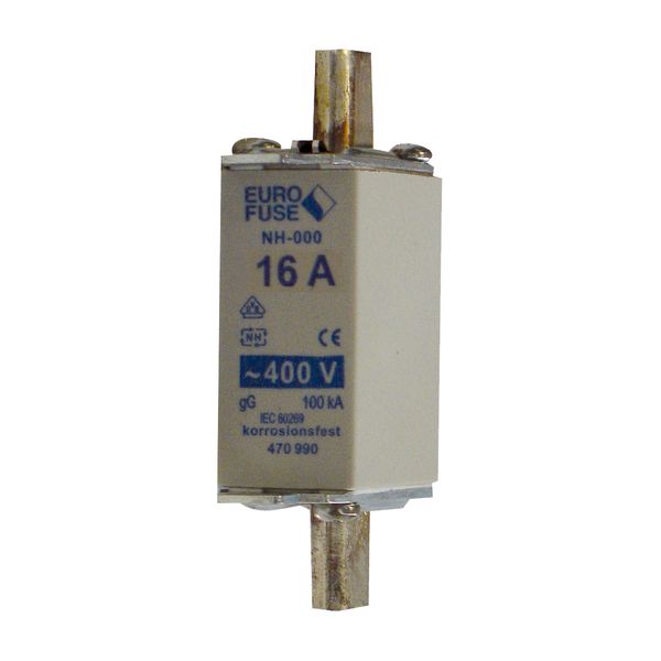 HRC fuse element, size 00 (000), 16A, 400VAC image 1